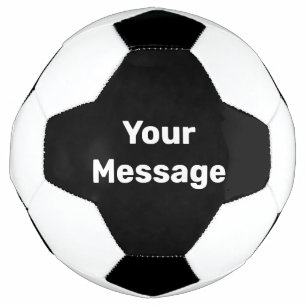 Simple Black and White Your Message Text Template Football