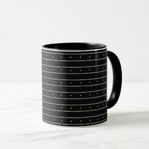 Simple Black Background With Grey Stripes And Tiny Mug