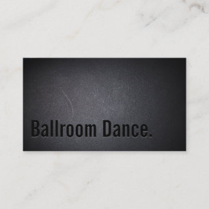 Simple Black Ballroom Dance Business Card