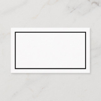 Simple Black Border Wedding Place Card