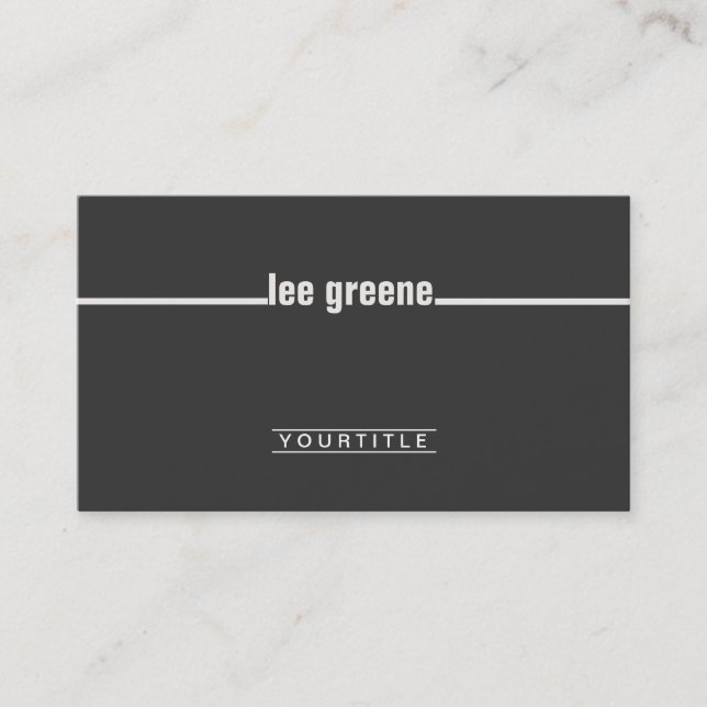 Simple Black Business Card (Front)