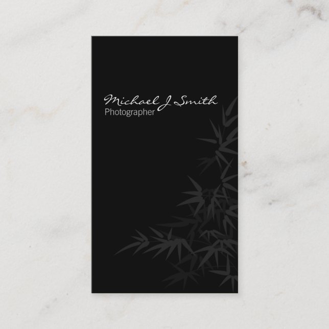 Simple Black Business Card (Front)