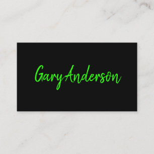 Simple Black Business Card
