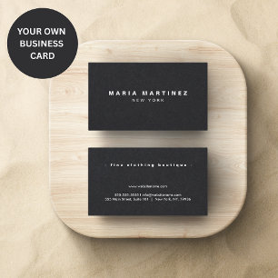 Simple Black Business Cards