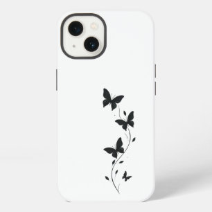 Simple black butterflies iPhone 13 case