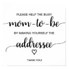 Simple Black Calligraphy Addressee Sign