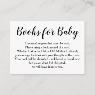 Simple Black Calligraphy Book Request Insert