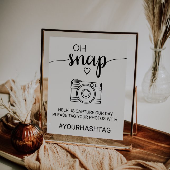 Simple Black Calligraphy Oh Snap Sign (Creator Uploaded)