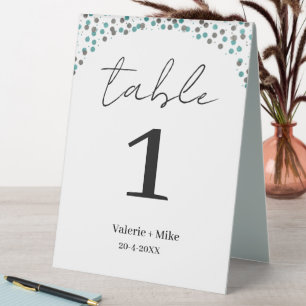 Simple Black Calligraphy Table Numbers Wedding
