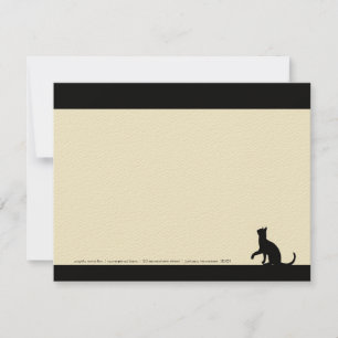 Simple Black Cat Silhouette Note Cards
