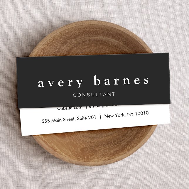 Simple Black Creative Professional Modern Mini Business Card (Creator Uploaded)