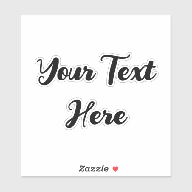Simple Black Cursive Script Your Text Template (Sheet)
