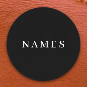 Simple Black Custom Add Your Name Elegant