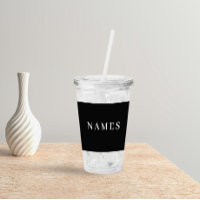 Simple Black Custom Add Your Name Elegant