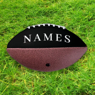 Simple Black Custom Add Your Name Elegant American Football