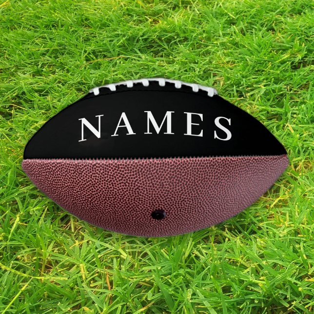 Simple Black Custom Add Your Name Elegant American Football (Creator Uploaded)