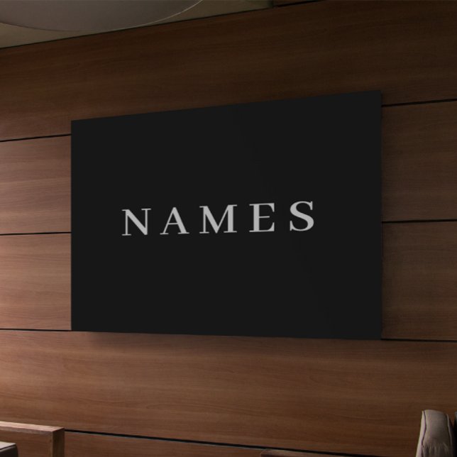 Simple Black Custom Add Your Name Elegant Banner (Creator Uploaded)