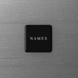 Simple Black Custom Add Your Name Elegant Button<br><div class="desc">Simple Black Custom Add Your Name Elegant Design for Anyone.</div>