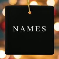 Simple Black Custom Add Your Name Elegant