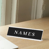 Simple Black Custom Add Your Name Elegant