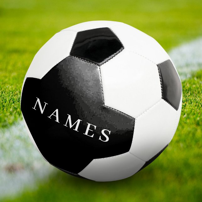 Simple Black Custom Add Your Name Elegant Football (Creator Uploaded)