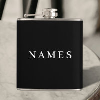 Simple Black Custom Add Your Name Elegant