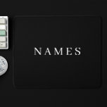 Simple Black Custom Add Your Name Elegant Mouse Mat<br><div class="desc">Simple Black Custom Add Your Name Elegant Design for Anyone.</div>