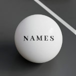 Simple Black Custom Add Your Name Elegant Ping Pon Pong Ball<br><div class="desc">Simple Black Custom Add Your Name Elegant Design for Anyone.</div>