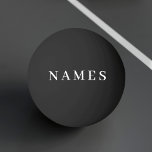 Simple Black Custom Add Your Name Elegant Ping Pong Ball<br><div class="desc">Simple Black Custom Add Your Name Elegant Design for Anyone.</div>