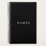 Simple Black Custom Add Your Name Elegant Planner<br><div class="desc">Simple Black Custom Add Your Name Elegant Design for Anyone.</div>