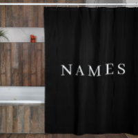 Simple Black Custom Add Your Name Elegant