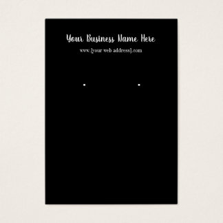 Simple Black Custom Earring Display Card