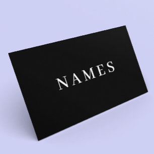 Simple Black Custom Name Elegant Business Card