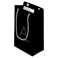 Simple Black Custom Name Initial Modern