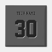 Simple Black Custom Number and Name
