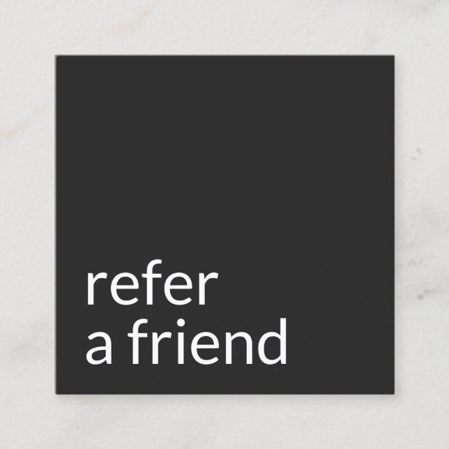 Simple Black Customer Referral (Front)