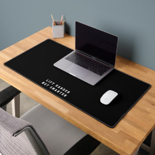 Simple Black Desk Mat With Funny Text