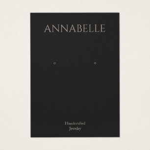 Simple Black Earring Display Card