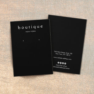 Simple Black  Earring Display Card Holder