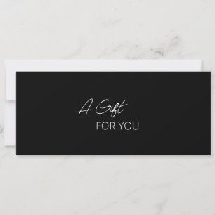 Simple Black Elegant Modern Gift Certificate