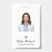 Simple Black Elegant Monogram Name Title