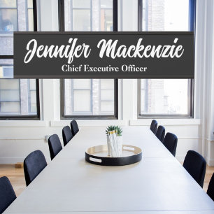 Simple Black Elegant Office Door Sign