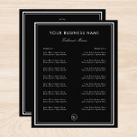 Simple Black Frame Border Restaurant Cafe Takeout Flyer<br><div class="desc">This simple,  elegant template would be great for your business/promotional needs. Easily add your own details by clicking on the "personalise" option.</div>