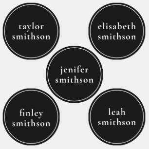   Simple Black Gender Neutral Add Your Name School