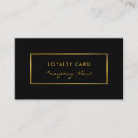 Simple Black & Gold Foil Effect Loyalty Card