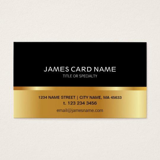 Simple Black Golden business card
