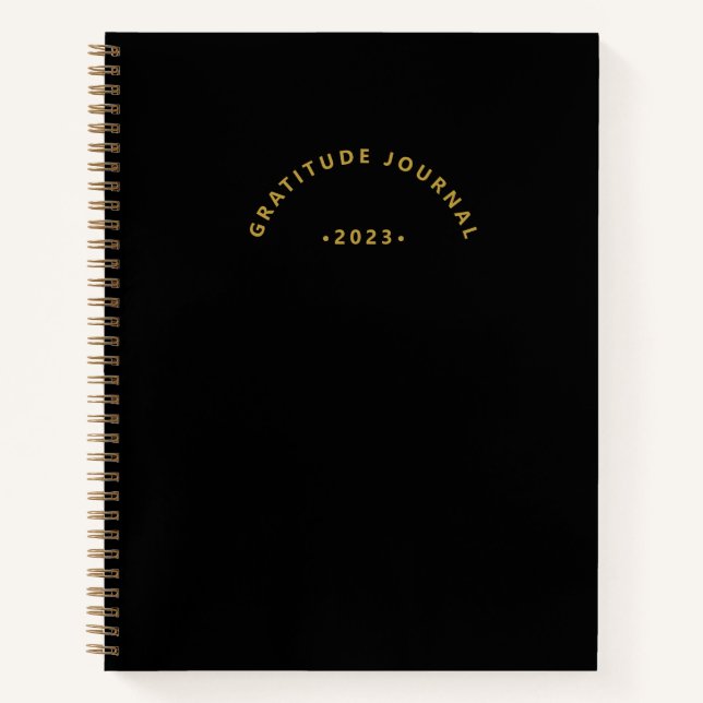 Simple Black Gratitude Journal (Front)