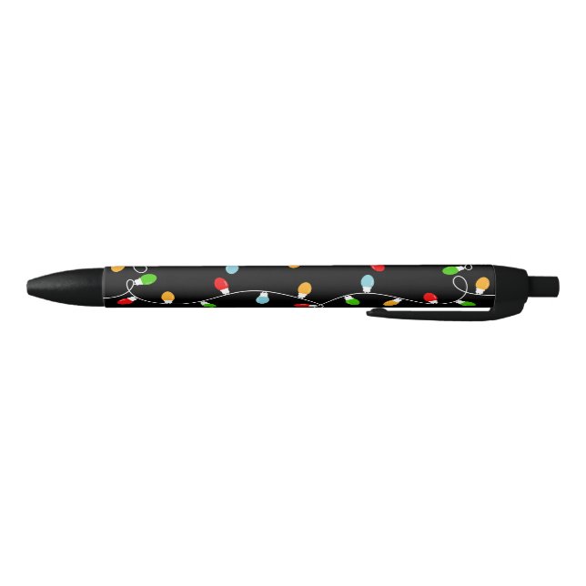 Simple Black Green Red Christmas Lights Ink Pen (Bottom)