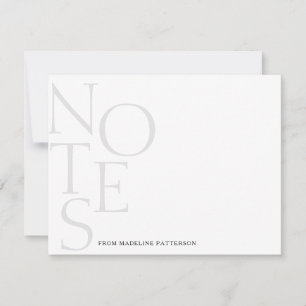 Simple Black Grey   Notes From Note Card