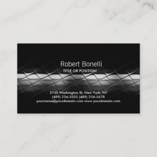Simple Black Grey White Plain Business Card